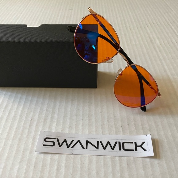 NWT Swanwick Rose Gold Night Blue Light Blocking Glasses - Picture 3 of 14